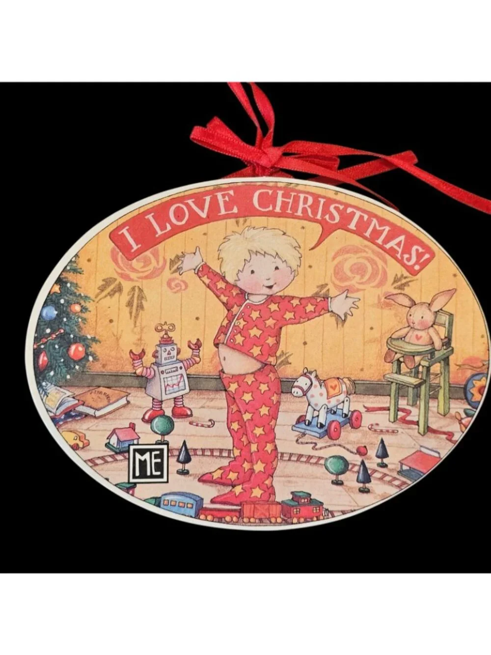 Vintage Mary Engelbreit “I Love Christmas” Ornament